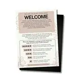 Magnet, 12,7 x 17,8 cm, Magnetschild, Feedback-Anfrage und Mietbedarf für Ferienhäuser, Gästezimmer, Airbnb, VRBO, Kurzzeitmieten, Executive Suiten (modern)