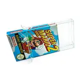 RESET RETRO 10x Klarsicht Schutzhüllen passend für Nintendo Spiele in OVP NES 0,3mm Passgenau und Glasklar-PET-Game Protectors-cases-box-Staubdicht-UV-Schutz