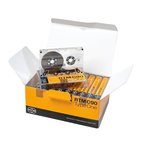 RTM C90 | Type 1 | 90-Minuten Low Noise Musikkassette | Studio Qualität | Ideal für Musikaufnahmen | 10er-Pack