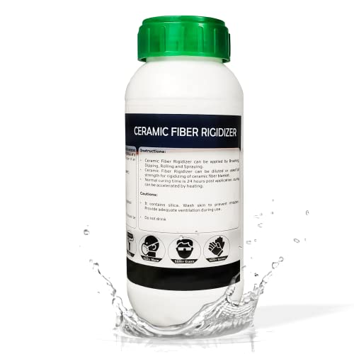REFRATECH Rigidizer für Keramikfaserbeschichtung, 2300 F bewertet, feuerfeste Isolierung, Oberflächenbeschichtung für Keramikfaser, Deckenplatten, Wolle, 473 ml Rigidizer