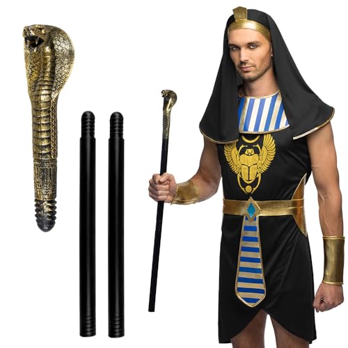 Boland 00798 - Schlangen Zepter, 3-tlg, ca. 82 cm, Kostüm Zubehör für Karneval, Mottoparty und Halloween, Accessoire für Voodoo oder Afrika Verkleidung