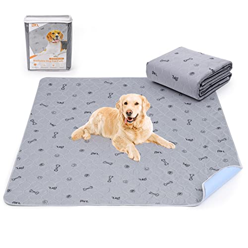 PICK FOR LIFE 2 Stück sehr saugfähige PIPI-Matten für Hunde, 80 * 92cm wasserdicht und waschbar Puppy Training Pads, rutschfeste Welpen unterlagen für Hundekäfig, Sofa und Boden