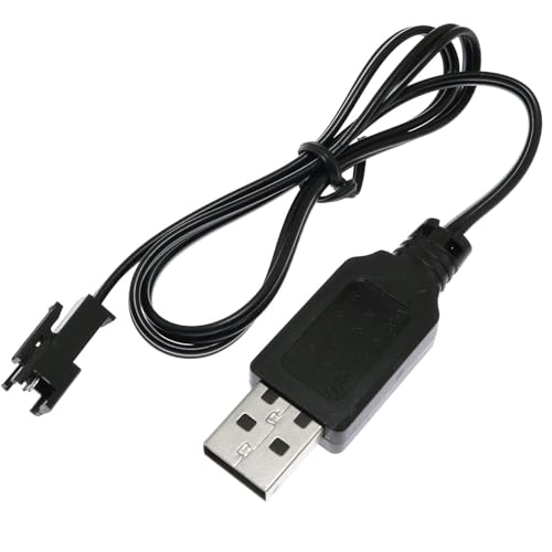 CABLEPELADO USB KFZ Ladekabel RC Auto USB Ladekabel USB Ladegerät Adapter für RC Fahrzeuge 4.8V 250mA SM-Stecker 50cm