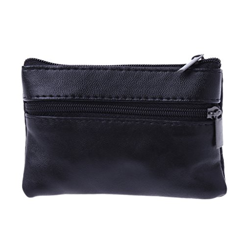 ruiruiNIE Mens Geldbörse Geldwechsel Brieftasche Schlüsselanhänger Geldbeutel Reißverschluss Leder Tasche Tasche Geldbörsen Geschenk
