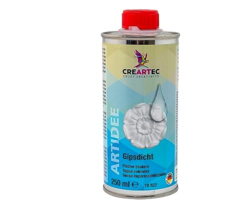 CREARTEC wasserfester Gipsdicht - ideal zum Abdichten von Gips, Beton, Stein, … - 250ml - Made in Germany