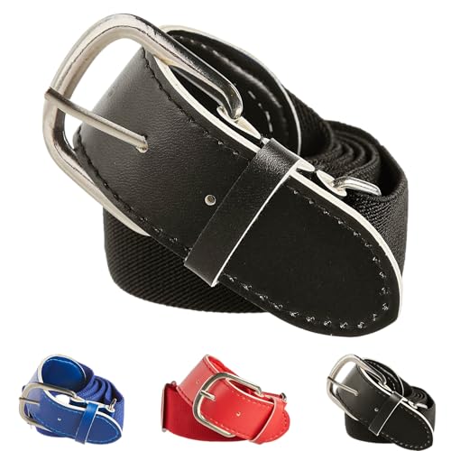 Easton Unisex Adjustable Elastic Belt | Baseball/Fastpitch Softball | Multiple Sizes & Colors Gürtel, Schwarz, Adult-Fits 32"-46"