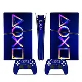 Für PS5 Slim Skin Disc Edition & Für PS5 Slim Skin Digital Edition Konsole Und Controller Vinyl Cover Skins Wraps Kratzfest Kompatibel 00355 Blasenfrei Kein Schaum Kratzfest (Size : Disc Version)