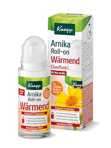 Kneipp Arnika Roll-on Wärmend - Massageroller lindert & lockert Verspannungen & Schmerzen im Nacken, in Schultern, Rücken & Muskeln - ideale Entspannung nach Sport & Arbeit Dank Wärmewirkung - 50ml