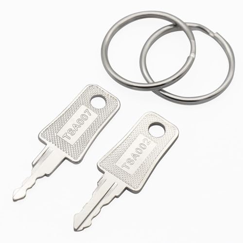 TSA Schlüssel 007 für TSA Schloss - 2 Stück TSA007 Schlüssel & TSA002 Schlüssel für TSA Kofferschloss, TSA Key, Universell Multifunktionale Gepäckschlüssel für Gepäck Koffer Zoll, Robust und Langlebig