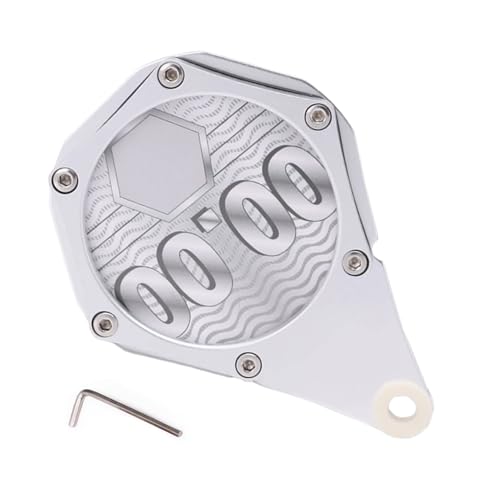 Générique Halterung für Fahrerlaubnis für Motorrad – sechseckige Halterung für Steuerscheibe, Halterung aus Aluminium mit Schlüssel für Etikett und Karte für Roller und Motorrad, silber, Se référer au
