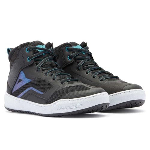 Dainese Damen Suburb Air Shoes Wmn Sommer Motorradschuhe, Schwarz/Weiß/Hafen Blau, 39 EU