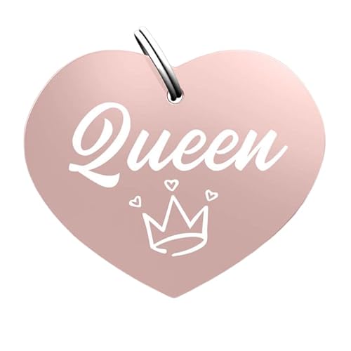 Soulhorse Marke Pferd Pony Hunde Glücksmarke Pferdemarke Gücksbringer Schutzengel Sattel Herz Trense Zaumzeug Vorderzeug Schlüsselanhänger Talisman für Tiere und Menschen (Rose, Queen)