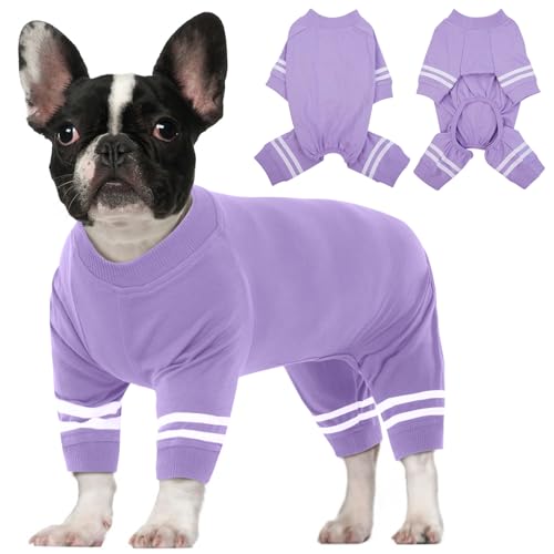 DENTRUN Hunde Pyjama, Jumpsuit für kleine Hunde, Hund Overall, Hundepullover, Hunde-Schlafanzug, Warm und Gemütlich Pyjama Hund, Vierbeinig Hundepullover