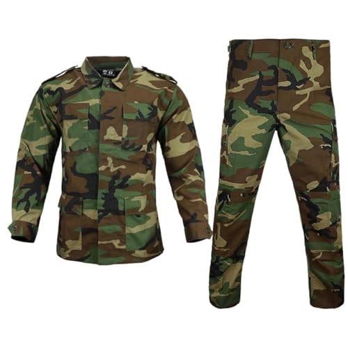 MGFLASHFORCE Herren Militäruniform, taktische Jagd, Kampf, BDU-Anzug, Armee-Hemd und Hose, Airsoft, Paintball-Kleidung, Mehrfarbig/Meereswellen (Ocean Tides), X-Large
