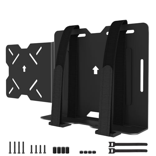 Universelle VESA Halterung für Mini PC Verstellbare Halterung für Dell HP Lenovo Mini Computer, Modems, USV-Geräte, Kabelboxen und Mehr Mini PC Halterung kann VESA-Arme Anschließen mit Schrauben