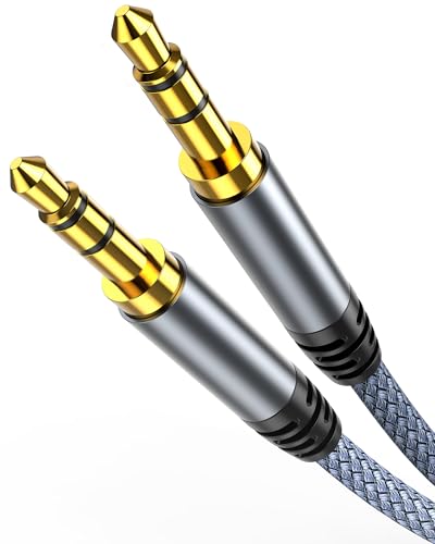Highwings Aux Kabel 3,5mm Klinkenkabel 1,2M Stereo Audio Kabel Klinke auf Klinke Nylon Geflochtenes Hochwertige Kabel für Kopfhörer, Auto, Handy, PC, Lautsprecher, Stereoanlagen, MP3-Player usw，2PACK