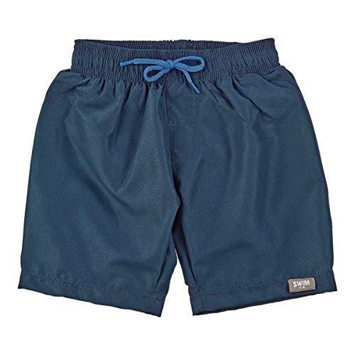 Sterntaler Badeshorts uni - UV-Schutz 50+ Schwimmhose - Jungen Beachwear schnelltrocknend - Kinder Badehose mit Windeleinsatz bis Größe 86/92 und verstellbarem Kordelzug im Bund, marine, Größe 92