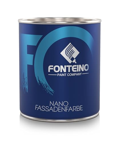 Nano Fassadenfarbe Fassadenweiss Außenfarbe Wandfarbe Fassadenschutz Fassaden mit Abperleffekt - Ral 9010 Ähnl. Reinweiss 750ml