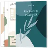BIROYAL Budget Planner Deutsch - 60 Seiten Undatiert Finanzplaner - Budgetplaner mit Monatliches Budget, Ausgaben Tracker, Einsparungs und Einkommen - Kontrolle Ihres Geldes - Haushaltsbuch A5