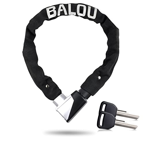 Kettenschloss Fahrrad 90 cm - Fahrradschloss Kette Sicherheitsstufe 10 - Motorrad Schloss Bike Lock, schwarz