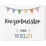 JUNIWORDS Mauspad Mousepad, Bester Konzertmeister der Welt (5706976)