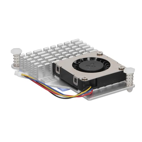 PI 5 Aluminium -Kühlkühler mit PWM -Geschwindigkeitskontrollkühllüfter für PI 5 4 GB 8 GB, Einfache Installation, Breite Anwendungen (SILVER)