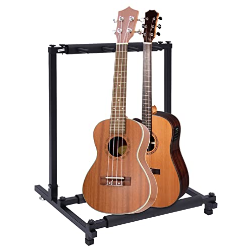 Aangeebone 3-Fach Multi-gitarren-rack Gitarrenständer Gitarrenstativ,für Haushalte, Konzertsäle, Musikinstrumentengeschäfte,62.5 * 47 * 73cm