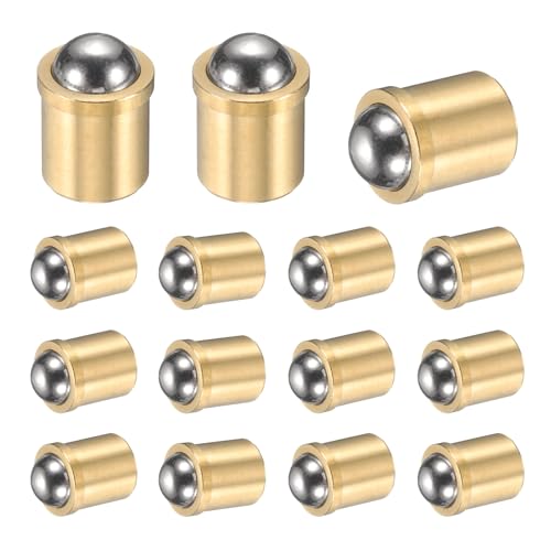 sourcing map Kugelkolben aus 304 Edelstahl, 5 mm Durchmesser, Kugelschnäpper mit glatter Steckverbindung, Präzisionspositionierung, Endkraft 15 N, für mechanische Geräte, Möbel (6 x 9 mm), 15 Stück