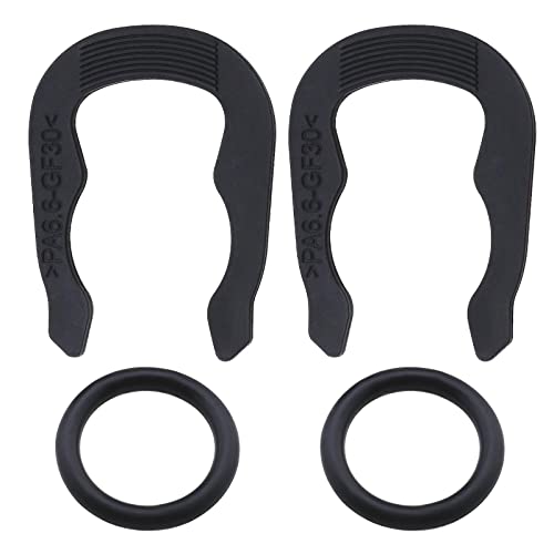 EMSea 2 Stück U-Clips & 2 Stück O-Ringe für Kühlmitteltemperatursensor Teilenummer 032121142 N90316802 Kfz-Ersatzteile Schwarz