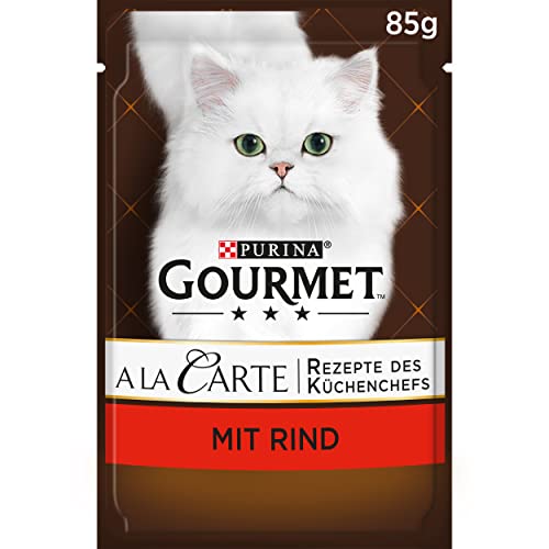 Gourmet PURINA GOURMET A la Carte Katzenfutter nass, mit Rind und Gemüse, 26er Pack (26 x 85g)