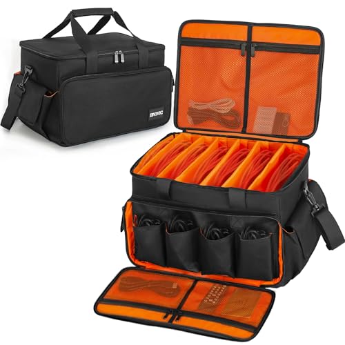 OUUTMEE DJ Tasche, DJ Cable File Bag, verstellbaren Trennwänden und Zwei separaten Taschen, 35 * 25 * 30CM, für professionelle DJ-Ausrüstung kabeltasche, Musikinstrumente und Zubehör
