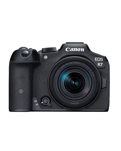 Canon EOS R7 Kamera spiegellose Camera + RF-S 18-150mm F3.5-6.3 is STM Objektiv (DSLR Upgrade, Hybridkamera, 4K/30p Videoaufnahmen, bis zu 15 B/s, WLAN) schwarz