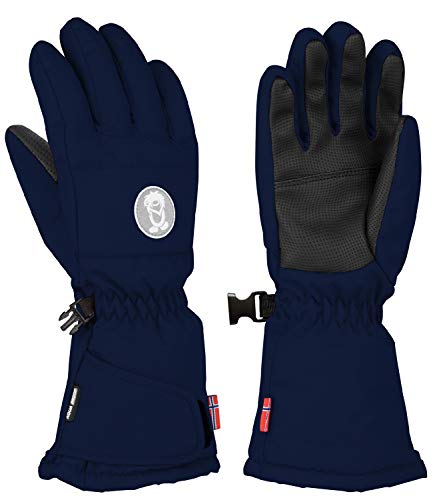 Trollkids Narvik Wasserabweisende Handschuhe, Marineblau/Orange, Größe 5; 9-10 Years