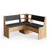 Vicco Esszimmer-Eckbank Roman, Bank für die Essecke, Goldkraft Eiche/Anthrazit, 120 x 120 cm