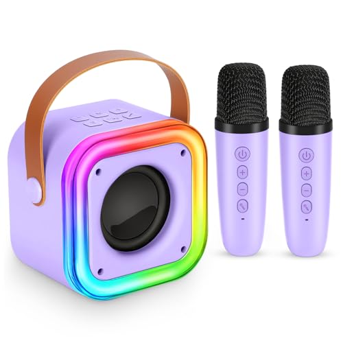 Spinosaurus Kinder Karaoke Maschine Mit 2 Mikrofonen Bluetooth Mikrofon Karaoke Anlage Für 3-12 Jahre Kinder Geschenke Tragbarem Lautsprecher Mit Led-Licht Singen Geburtstag Geschenken
