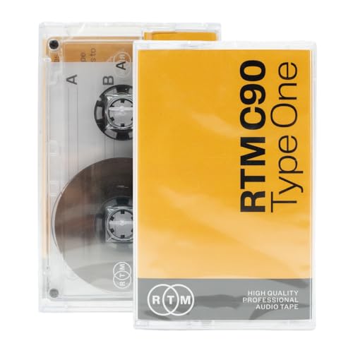RTM C90 | Type 1 | 90-Minuten Low Noise Musikkassette | Studio Qualität | Ideal für Musikaufnahmen | Einzelkassette
