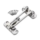 Anti Theft Interior Door Lock for Apartment, Motel, Hotel, Dorm Room | Strong Privacy Latch with Reinforced Metal Plate | Secure Entry Restrictor Locking System for Extra Indoor Protection Home
