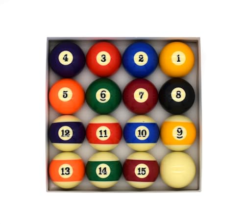 BILMAG Pool Billard Kugeln Kugelset Standard 57,2mm - für 7ft. 8ft. und 9ft. Pooltische