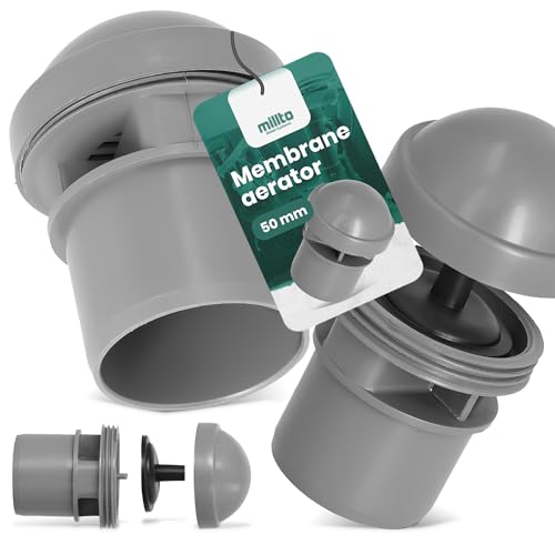 Millto Abwasser Rohrbelüfter 50 mm Sanitäranlagen Membran Aerator PP Belüftungsventil Belüfter Belüftung Abwassersystem Belüftungssystem
