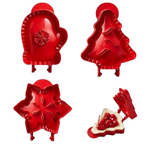 Pie Maker Hand Pie Maker 3 Teile/Satz Teigpresse Taschenkuchenformen Mini Hand Pie Formen Zum Backen Festliche Niedliche Cartoon Abs Weihnachtsplätzchenform Mini Pie Maker Für Party Gebäck Machen