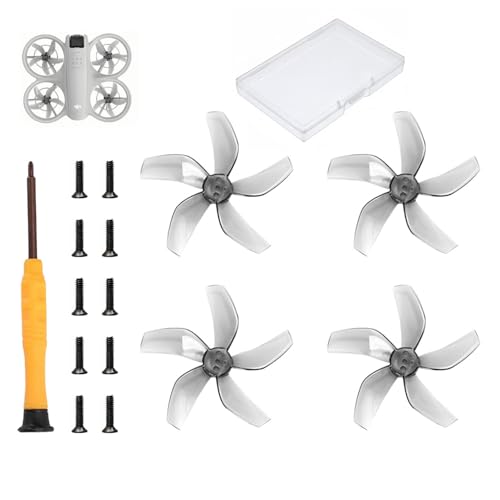 2 Paar Geräuscharme Propeller Kompatibel für DJI NEO, Propeller Leise für DJI NEO, Sicher Mehrfarbig Erhältlich Geräuscharm Schnellspanner Robustes Drohnen Zubehör, Propeller Ersatz Flügel, Grau