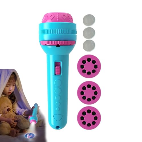 Generisch Kids Educational Projector, Interactive Torch Toys, /4.53x1in Compact Projector Toy, Compact Led Design, Use for Bedrooms, Travel Entertainment, Bedtime Stories