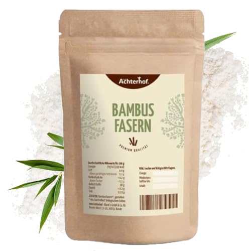 Bambusfasern Low Carb | 1 KG | Kontrollierte Qualität | Low Carb Mehl | Bambusfasermehl | Ballaststoffmehl | direkt vom Achterhof