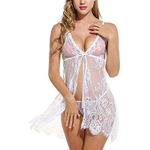 Generisch Reizwäsche für Sex Damen Dessous-Sets für Damen Sexy transparente Spitze Schleife für Damen sehen durch Dessous Spitze Unterwäsche Sexy Frauen Nachtwäsche Schlafwäsche Unterwäsche Bogen