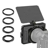 SMALLRIG Mini Matte Box Lite mit Top Flag für DSLRs und spiegellose Kameras, kompatibel mit 67mm/72mm/77mm/82mm/95mm Objektiven, kommt mit Filtereinsatz - 3575