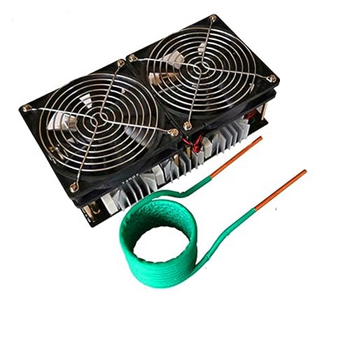 Induktionsheizspule, 2500 W ZVS Induktionsheizung, Induktionsheizung, Leiterplatte, Hochfrequenz-Heizmaschine, geschmolzenes Metall + Tiegel + Pumpe(Brown)