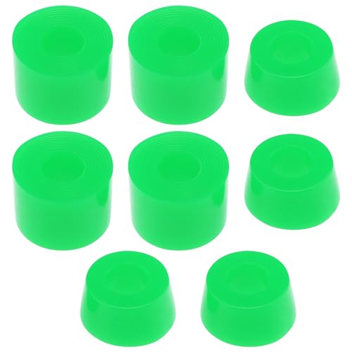 YINETTECH 2 Sätze Long Board Truck Bushings 92A Skateboard Bushings Shock Absorber Suitable for Skate Trucks Four-Wheel Skateboards Grün