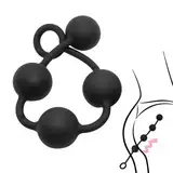 Qiyasex Silikon Analkugeln Anal Kette Mit 4 Kugeln Analplugs FüR Eine Sexuelle Stimulation Schrittweise, Dildo Beads Sexspielzeug MäNner Frauen Extra Lang Hook Anus Masturbator Sex Toy(L)