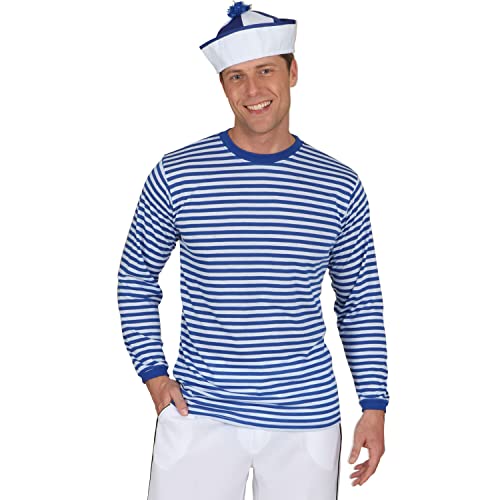 PARTY DISCOUNT NEU Ringelshirt/Streifenshirt Langarm, blau-weiß, Größe XXL