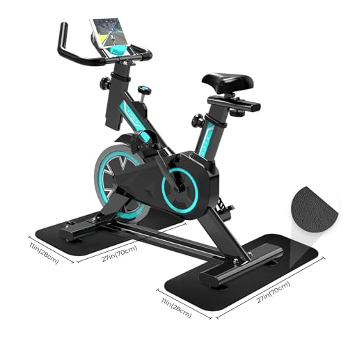 Stoßfeste Bodenschutzmatte für Laufbänder, 6 mm Dicke rutschfeste Unterlage für Fitnessgeräte, PVC-Bodenschutzmatte für Sportgeräte,Matten Fitnessraum Bodenmatte, auch als Yoga Matte 2pcs（28 * 70）